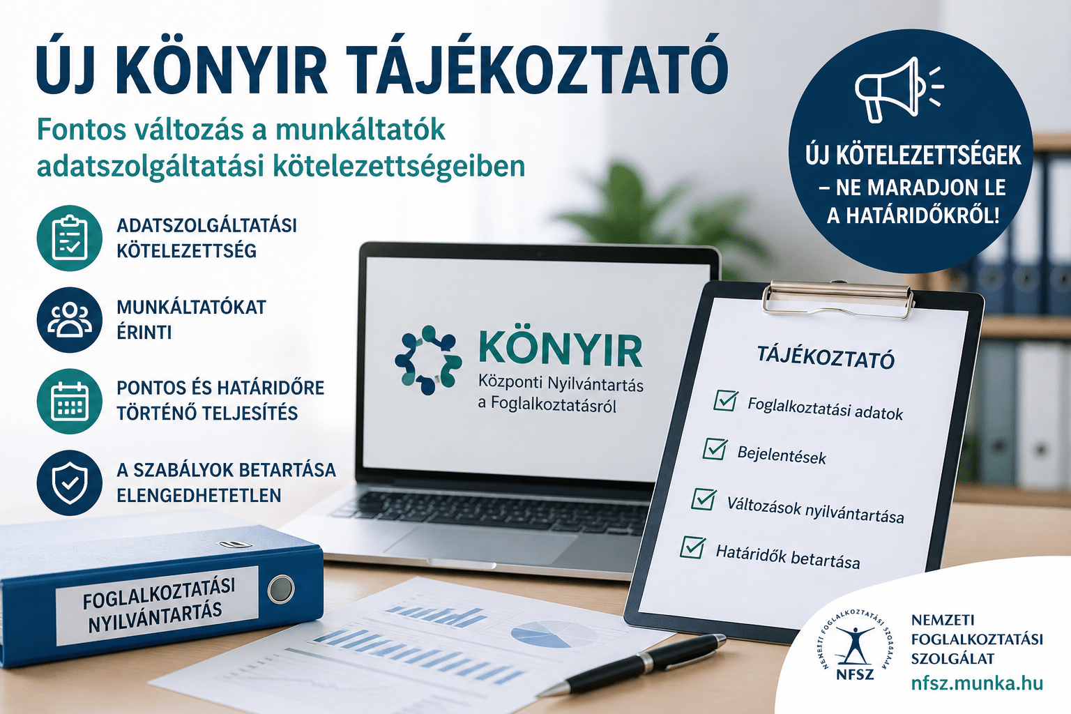 Laptop és dokumentumok az adatszolgáltatási kötelezettségek témájában